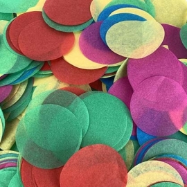 80g de confettis de scène diam 5cm  Multicolore