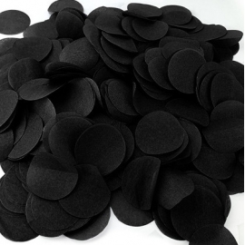 80g de confettis de scène diam 5cm noir