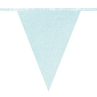 Guirlande fanions scintillante carton rose