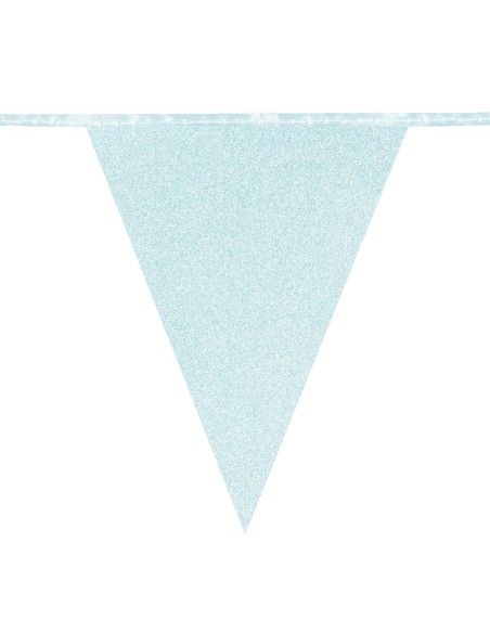 Guirlande fanions scintillante carton rose