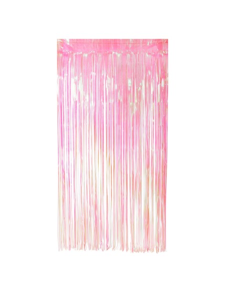 Rideau Franges métalliques fuchsia