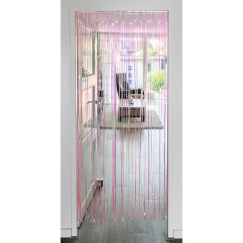 Rideau Franges métalliques fuchsia