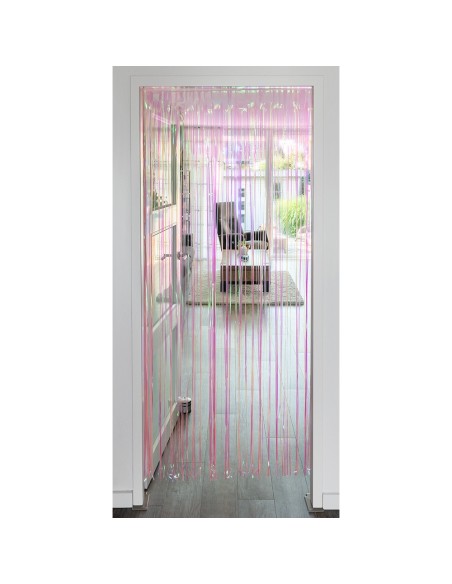 Rideau Franges métalliques fuchsia