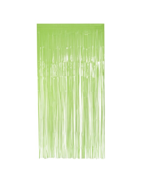 Rideau Franges métalliques irisé bleu clair