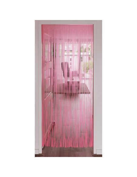 Rideau Franges métalliques orange fluo