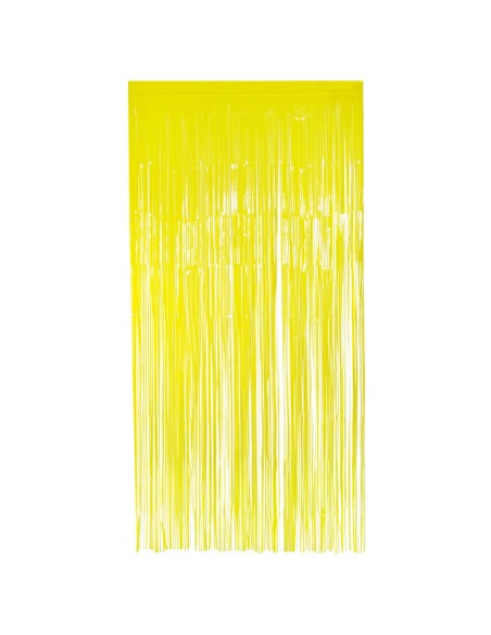 Rideau Franges métalliques rose fluo