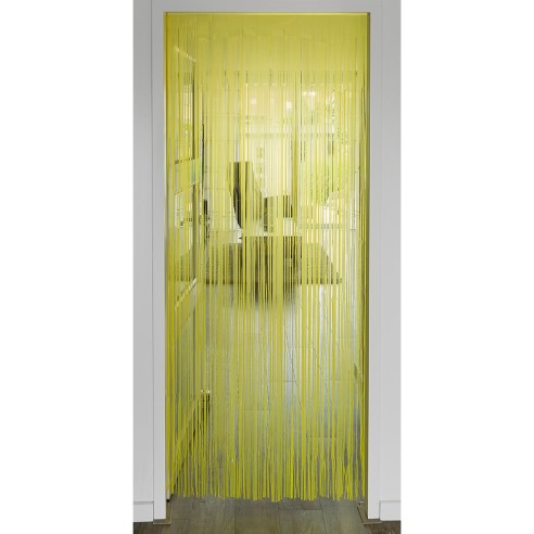 Rideau Franges métalliques rose fluo