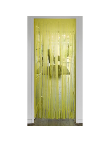 Rideau Franges métalliques rose fluo