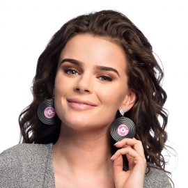 Boucles d'oreilles disques disco