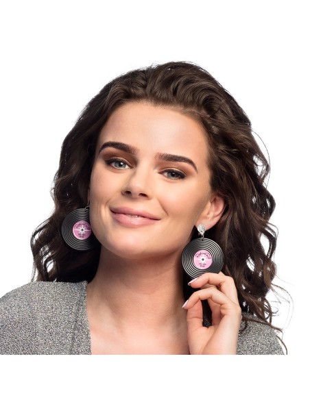 Boucles d'oreilles jaune néon