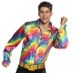 Chemise disco rainbow