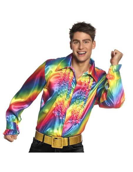 Chemise disco rainbow