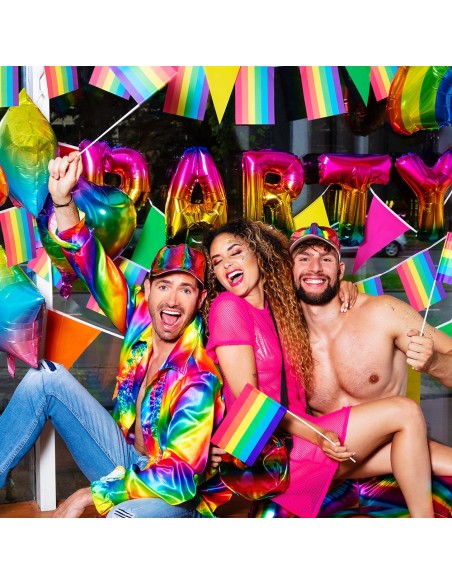 Chemise disco rainbow