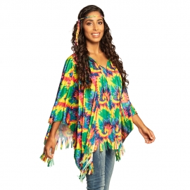 Déguisement Poncho Hippie avec beandeau