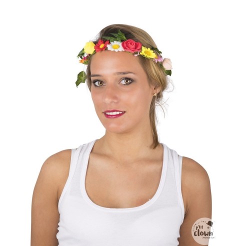 Bandeau fleurs roses