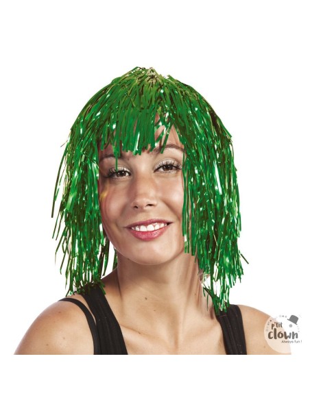 Perruque lametta verte