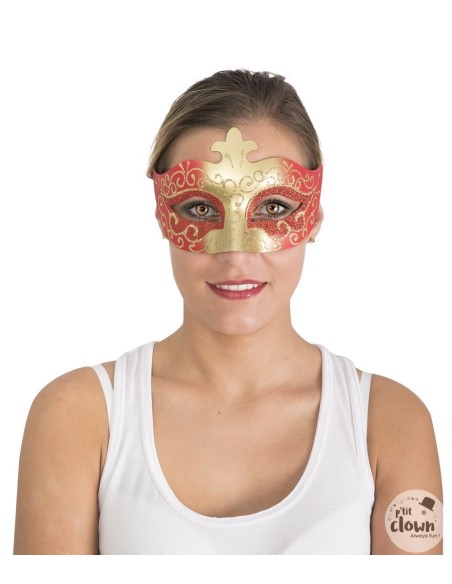 Loup paillettes argent