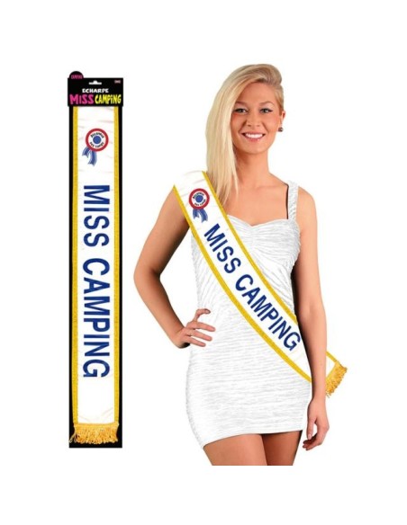 Echarpe Miss joyeux anniversaire bleue