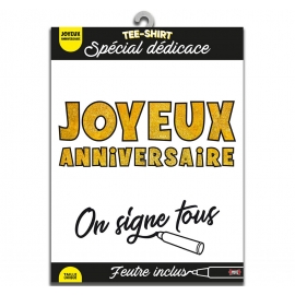 T-Shirt à dédicacer Joyeux anniversaire