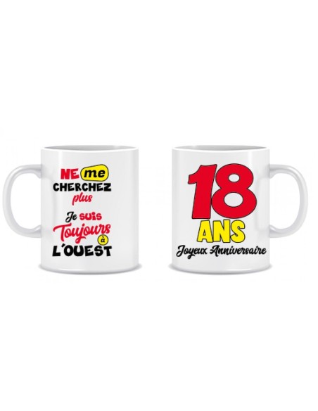 Mug 18 ans homme
