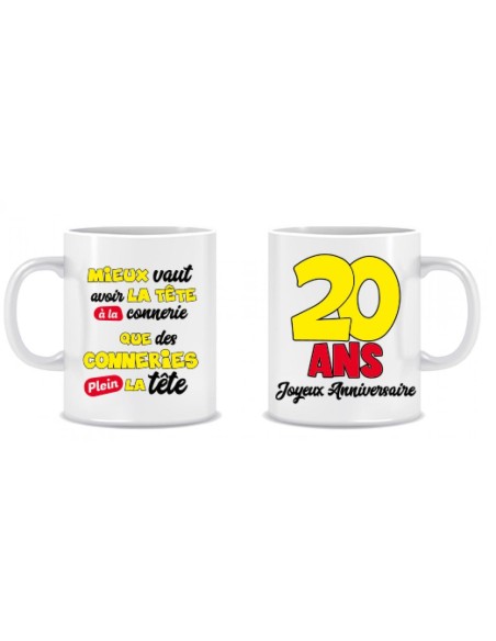 Mug 20 ans homme