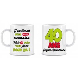 Mug 40 ans homme