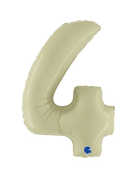 Ballon mylar 102cm satin vert olive - Chiffre 3