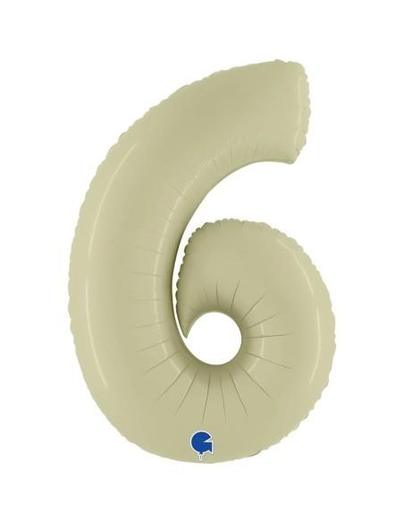 Ballon mylar 102cm satin vert olive - Chiffre 5