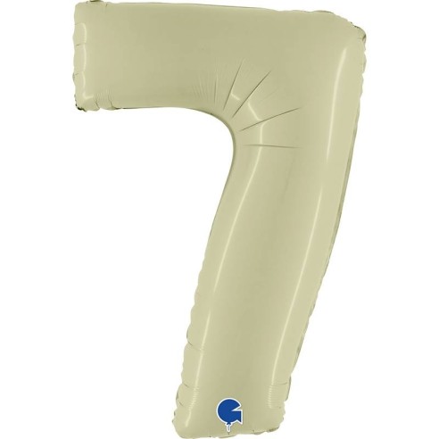 Ballon mylar 102cm satin vert olive - Chiffre 6