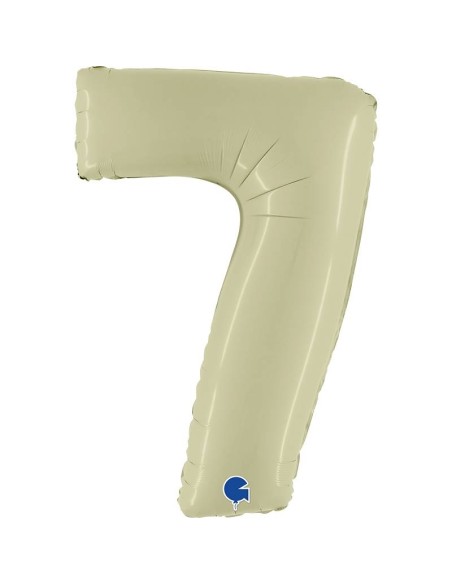 Ballon mylar 102cm satin vert olive - Chiffre 6