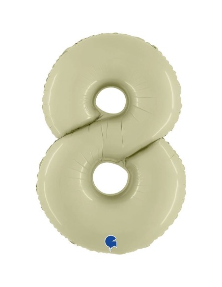 Ballon mylar 102cm satin vert olive - Chiffre 7