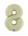 Ballon mylar 102cm satin vert olive - Chiffre 7