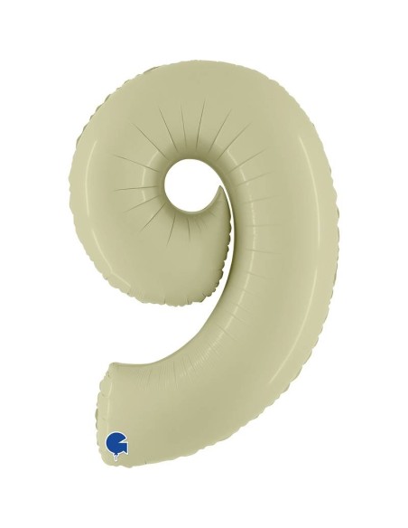 Ballon mylar 102cm satin vert olive - Chiffre 8