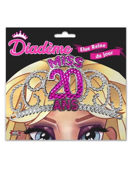 Diadème miss rose - 18 ans