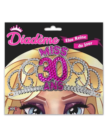Diadème miss rose - 20 ans