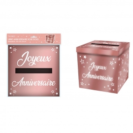 Urne anniversaire métallique rose gold