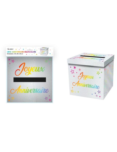 Tirelire Joyeux anniversaire fucshia