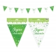 Guirlande fanions anniversaire paillettes - Vert