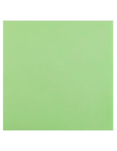 25 serviettes voie sèche 40x40cm - Vert pomme