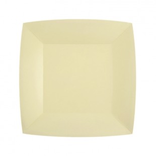 10 assiettes carrées 18x18cm - Blanc