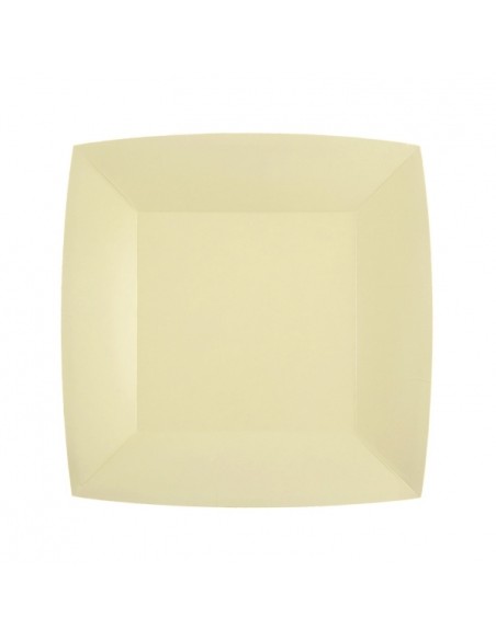 10 assiettes carrées 18x18cm - Blanc