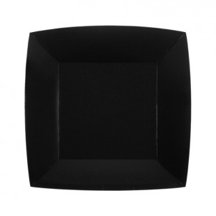 10 assiettes carrées 18x18cm - Argent