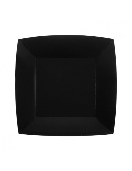 10 assiettes carrées 18x18cm - Argent