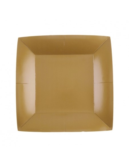 10 assiettes carrées 18x18cm - Noir