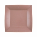 10 assiettes carrées 18x18cm - Rose gold