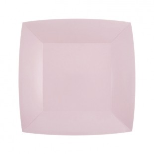 10 assiettes carrées 18x18cm - Rose gold