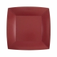10 assiettes carrées 18x18cm - Rouge