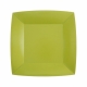 10 assiettes carrées 18x18cm - Vert sauge
