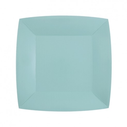 10 assiettes carrées 18x18cm - Mint