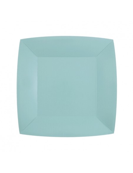 10 assiettes carrées 18x18cm - Mint